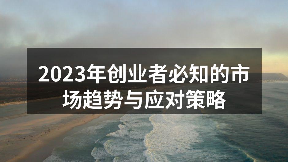 2023年创业者必知的市场趋势与应对策略